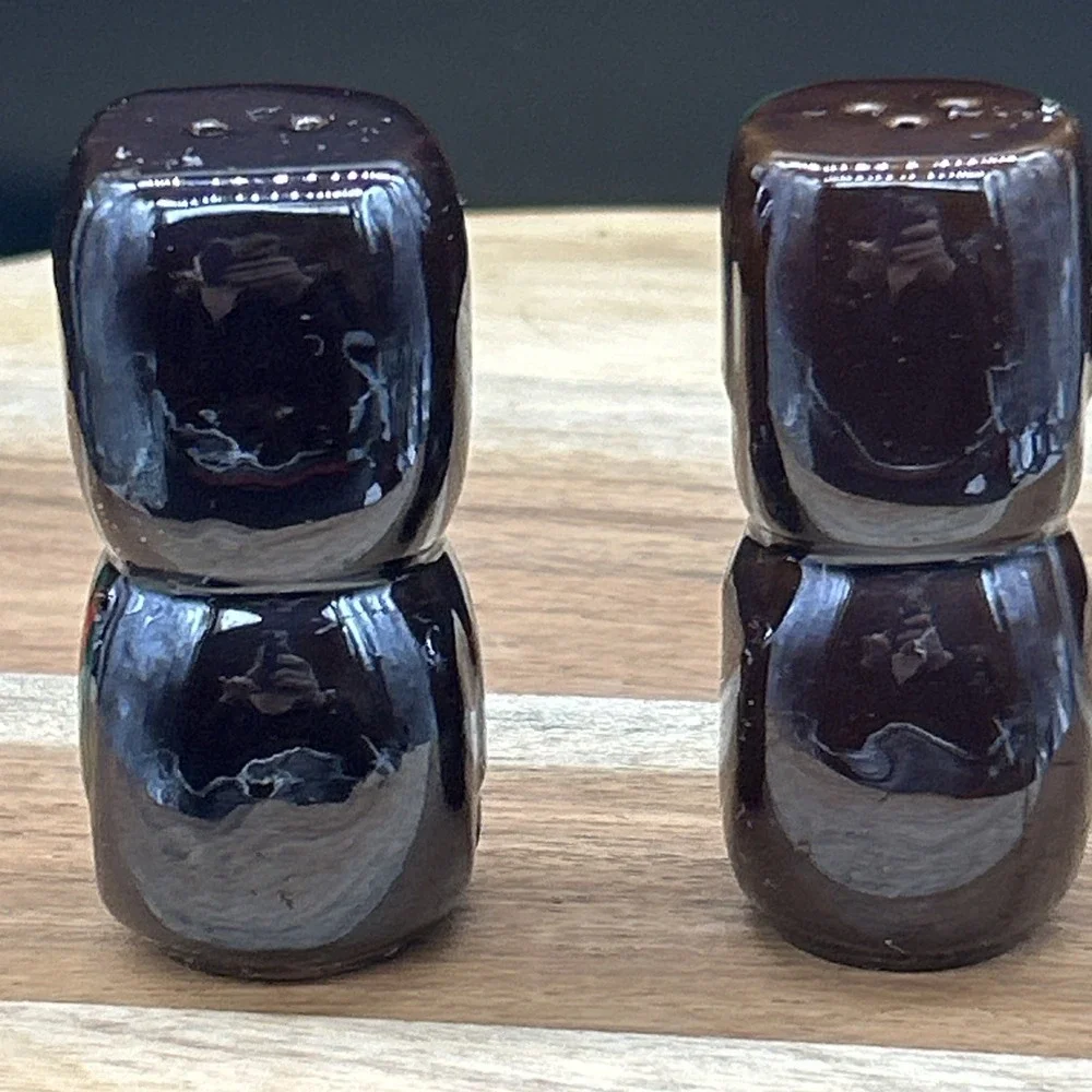 Vintage Totem Pole Salt & Pepper Shakers Hand-Painted Tiki Victoria Ceramics